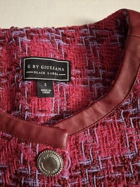 G by Giuliana Black Label Pink-Purple Tweed Jacket